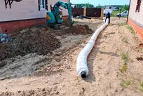 Монтаж дренажной системы вокруг частного дома