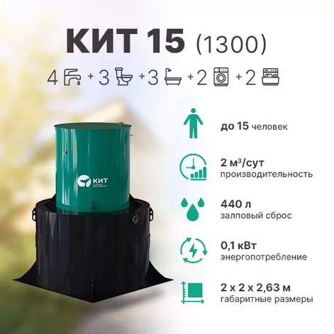 Станция биологической очистки КИТ 15 (К-15-1300) в Буе